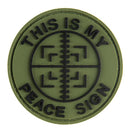 G-FORCE This is my Peace Sign Hook & Loop Tactical PVC Morale Patch