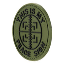 G-FORCE This is my Peace Sign Hook & Loop Tactical PVC Morale Patch