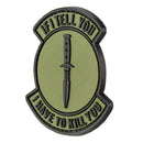 G-FORCE If I Tell You... Hook & Loop Tactical Airsoft PVC Morale Patch