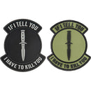 G-FORCE If I Tell You... Hook & Loop Tactical Airsoft PVC Morale Patch