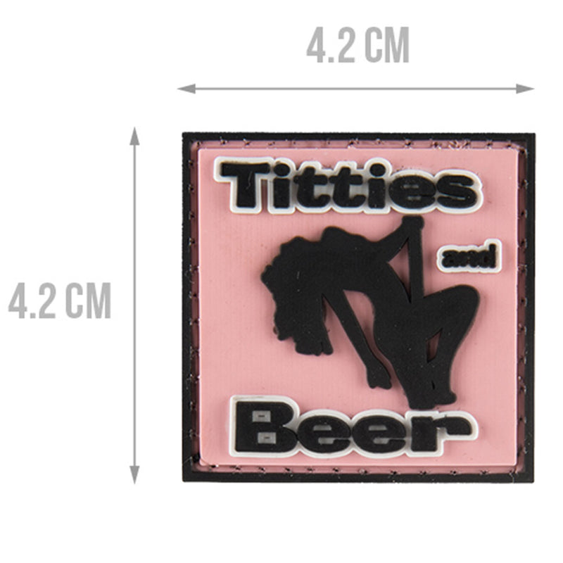 G-FORCE Titties and Beer Hook & Loop Tactical Airsoft PVC Morale Patch