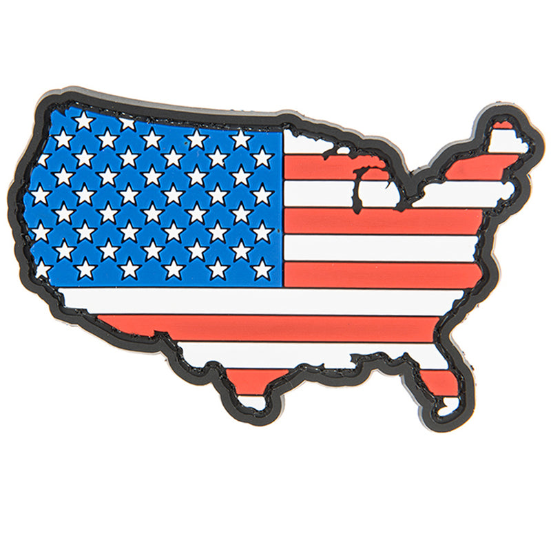 G-FORCE US Flag Map Hook & Loop Tactical Airsoft PVC Morale Patch