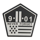 G-FORCE 9-11 Never Forget Hook & Loop Tactical Airsoft PVC Morale Patch