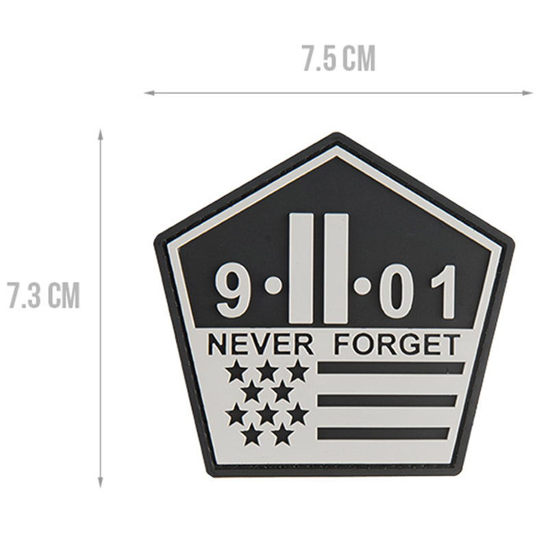 G-FORCE 9-11 Never Forget Hook & Loop Tactical Airsoft PVC Morale Patch