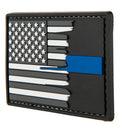 G-FORCE Tattered Blue Line US Flag Hook & Loop Tactical PVC Morale Patch