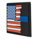 G-FORCE Tattered Blue Line US Flag Hook & Loop Tactical PVC Morale Patch