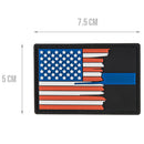 G-FORCE Tattered Blue Line US Flag Hook & Loop Tactical PVC Morale Patch