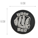 G-FORCE "YEAH BRO" Hook & Loop Tactical Airsoft PVC Morale Patch