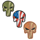 G-FORCE US Flag Punisher Skull Hook & Loop PVC Morale Patch