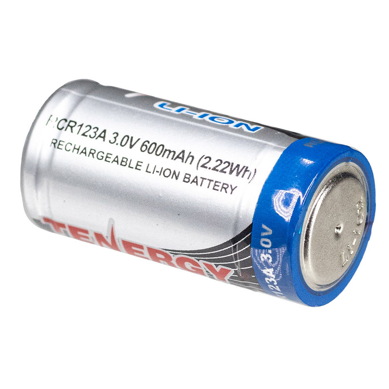 Tenergy RCR123A Rechargeable 3V 600mAh Lithium-Ion Battery