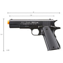 Win Gun Full Metal 1911 A1 Co2 Power Half-Blowback Airsoft Pistol