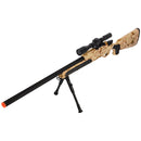 UKARMS MK51 Bolt Action Airsoft Sniper Rifle w/ Red Dot Sight & Bipod