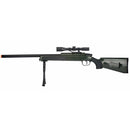 UKARMS MK51 Bolt Action Airsoft Sniper Rifle w/ Red Dot Sight & Bipod