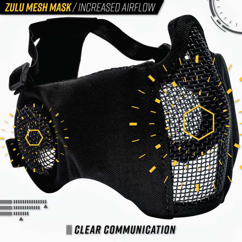 Valken Tactical ZULU Airsoft Lower Face Steel Mesh Mask