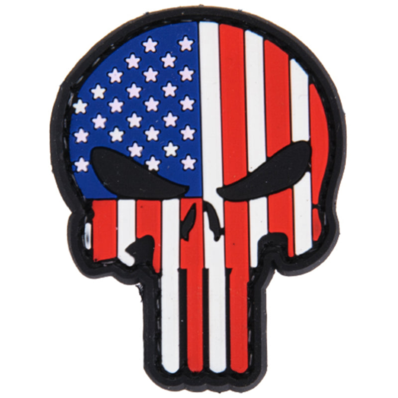 Lancer Tactical USA Punisher Skull PVC Hook & Loop Morale Patch