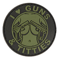 Lancer Tactical "Guns & Titties" Hook & Loop Airsoft PVC Morale Patch