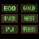 Lancer Tactical Reversible Callsign Glow-in-the-Dark / IR Hook & Loop Patch Set