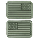 Lancer Tactical Rubber PVC US Flag Hook & Loop Patches Set