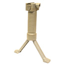 Lancer Tactical Vertical Grip Bipod Combo for Airsoft Guns - Tan