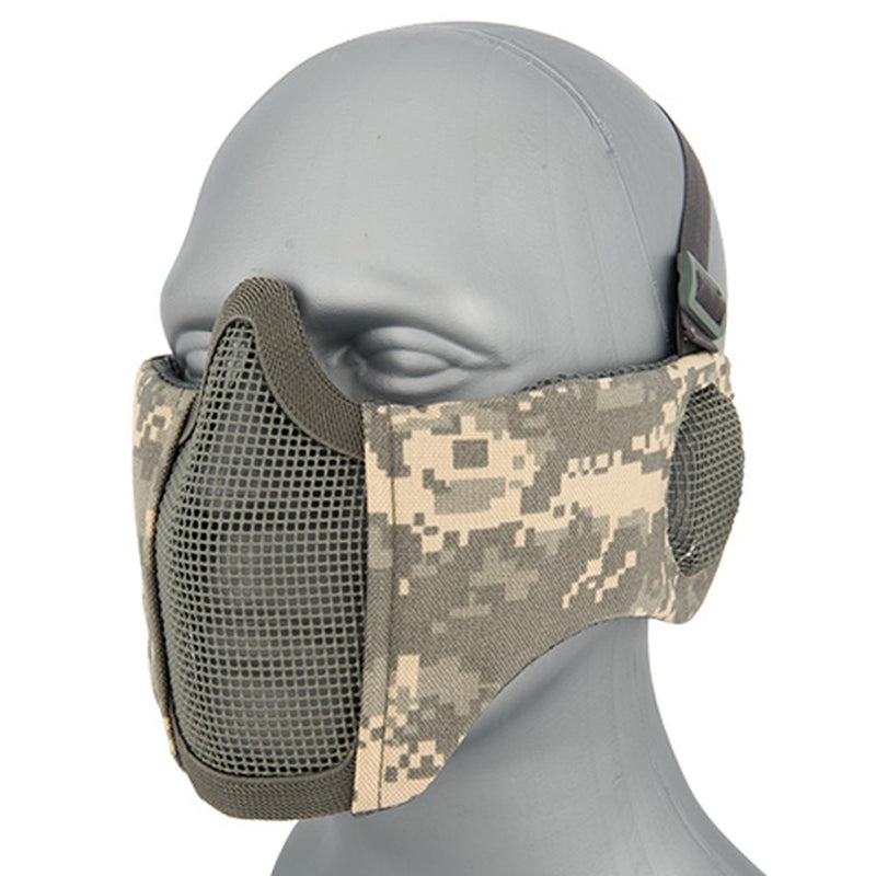 Lancer Tactical Elite Lower Face Steel Mesh Mask w/ Ear Protection by WOSPORT
