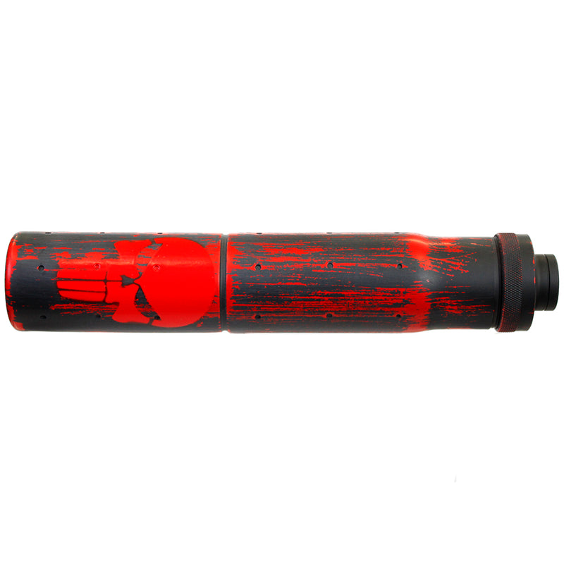 ANM Cerakote Custom 14mm CCW Airsoft Gun Barrel Extensions - Battleworn Punisher Red