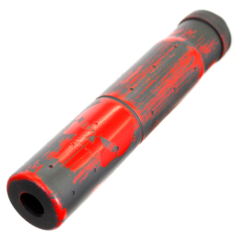 ANM Cerakote Custom 14mm CCW Airsoft Gun Barrel Extensions - Battleworn Punisher Red