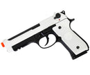 ANM CUSTOMS Cerakote UMAREX USA Beretta Mod. 92 A1 Full Auto Co2 GBB Airsoft Pistol by - White