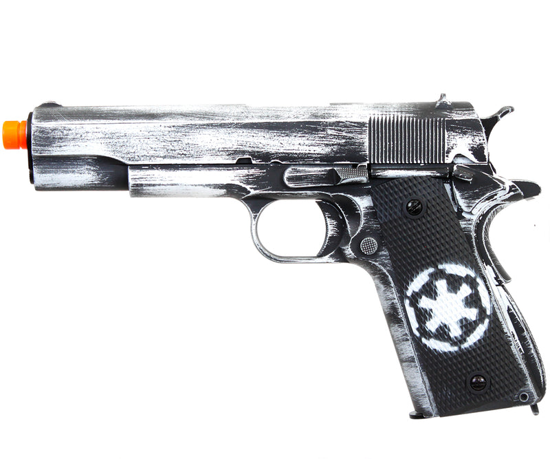 ANM CUSTOMS Cerakote M1911 A1 Gas Blowback Airsoft Pistol by WE Tech - Battle Worn Imperial