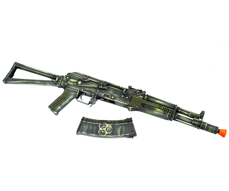 ANM Cerakote Custom CYMA Full Metal AK104 Airsoft Gun AEG - Battle Worn Biohazard