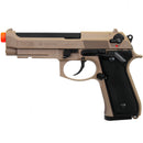 ANM Cerakote Custom KWA M9 Tactical PTP Gas Blowback Airsoft Pistol - Dark Earth