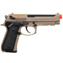 ANM Cerakote Custom KWA M9 Tactical PTP Gas Blowback Airsoft Pistol - Dark Earth