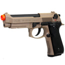 ANM Cerakote Custom KWA M9 Tactical PTP Gas Blowback Airsoft Pistol - Dark Earth