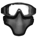 ANM Tactical Airsoft Lower Face Mesh Mask & Goggle Combo Set