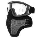 ANM Tactical Airsoft Lower Face Mesh Mask & Goggle Combo Set