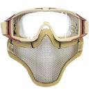 ANM Tactical Airsoft Lower Face Mesh Mask & Goggle Combo Set