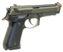 ANM CUSTOMS Cerakote KWA M9 Tactical PTP Gas Blowback Airsoft Pistol - OD Green