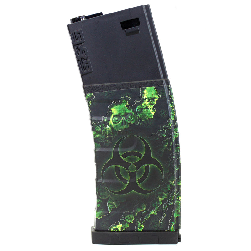 ANM Vinyl Custom GR16 120rd M4 / M16 Mid-Cap AEG Airsoft Magazine - Biohazard