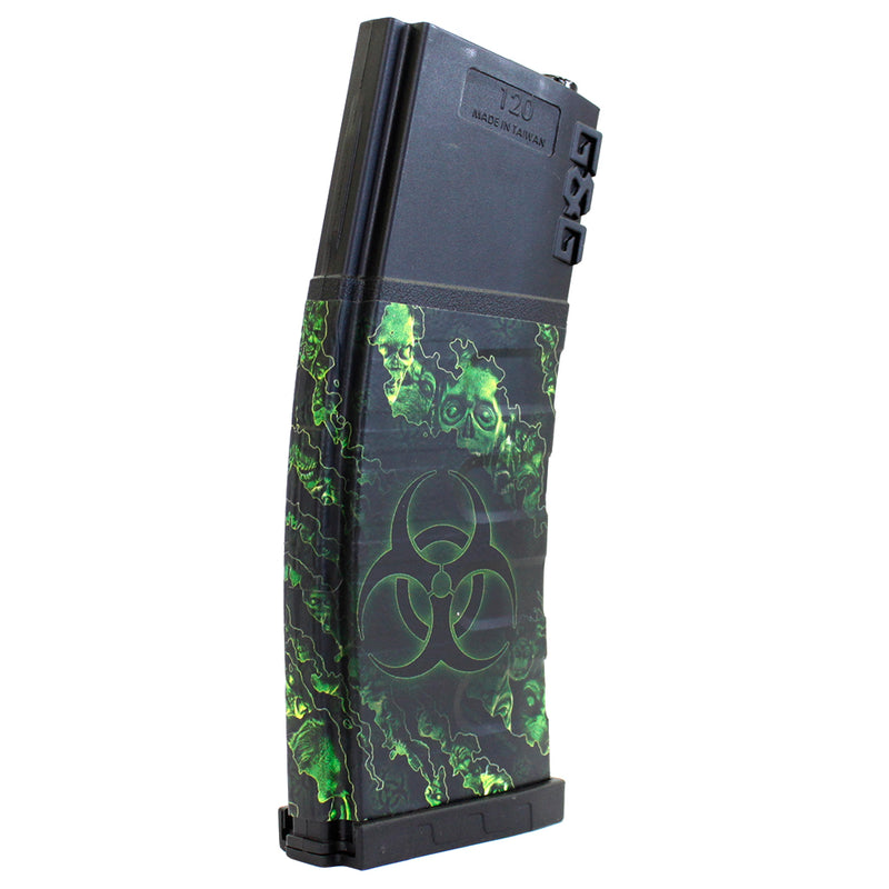 ANM Vinyl Custom GR16 120rd M4 / M16 Mid-Cap AEG Airsoft Magazine - Biohazard