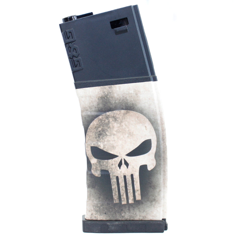 ANM Vinyl Custom GR16 120rd M4 / M16 Mid-Cap AEG Airsoft Magazine - Punisher