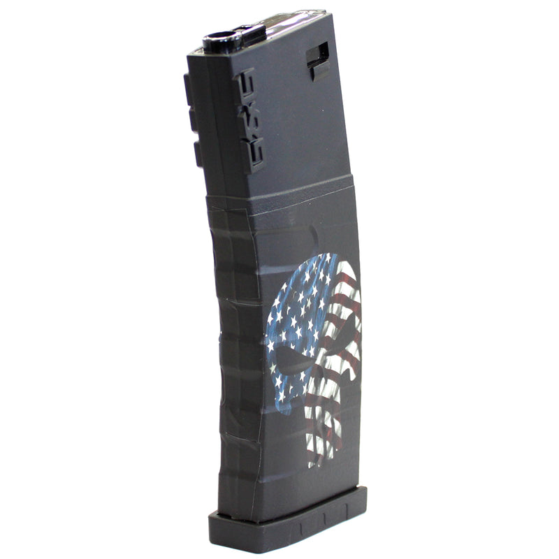 ANM Vinyl Custom GR16 120rd M4 / M16 Mid-Cap AEG Airsoft Magazine - Punisher USA