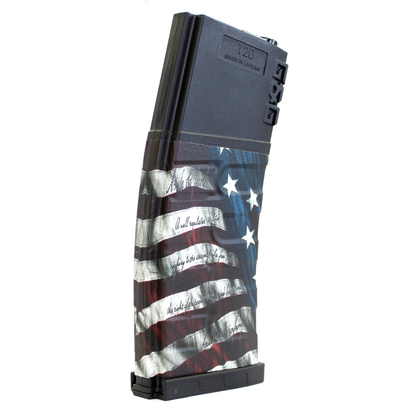 ANM Vinyl Custom GR16 120rd M4 / M16 Mid-Cap AEG Airsoft Magazine - Patriot