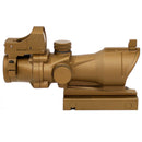 Bravo 4x32 Magnified Crosshair Scope with Mini Red Dot Sight - Tan