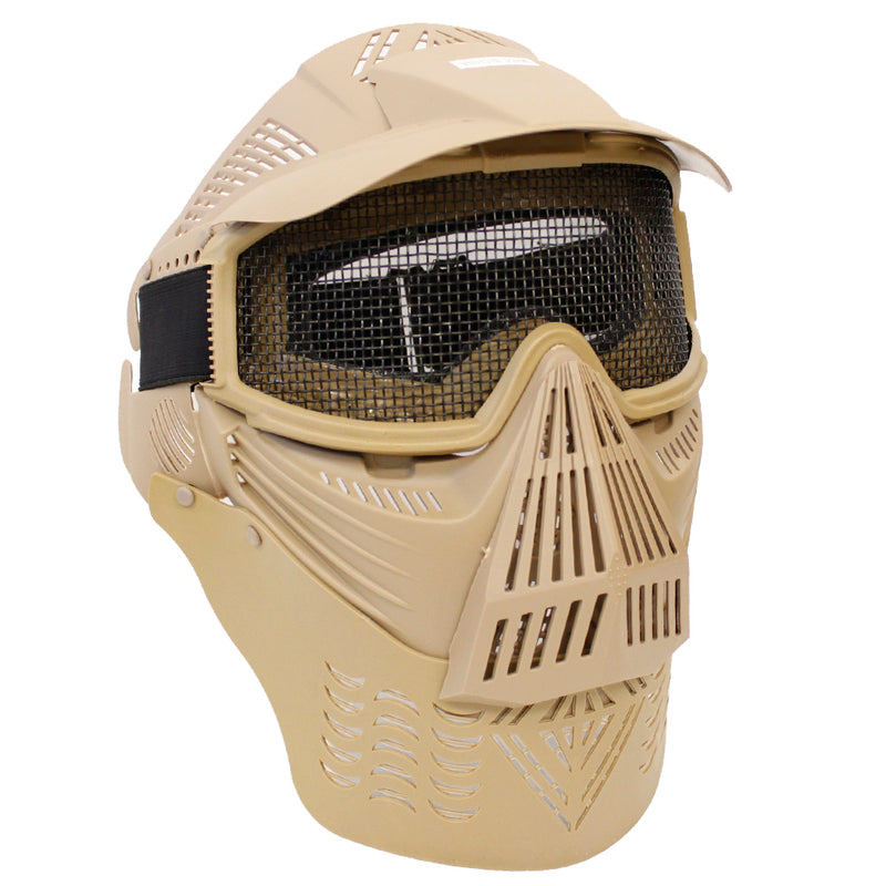 Bravo Airsoft Modular Mesh Full Face Mask with Neck Protector