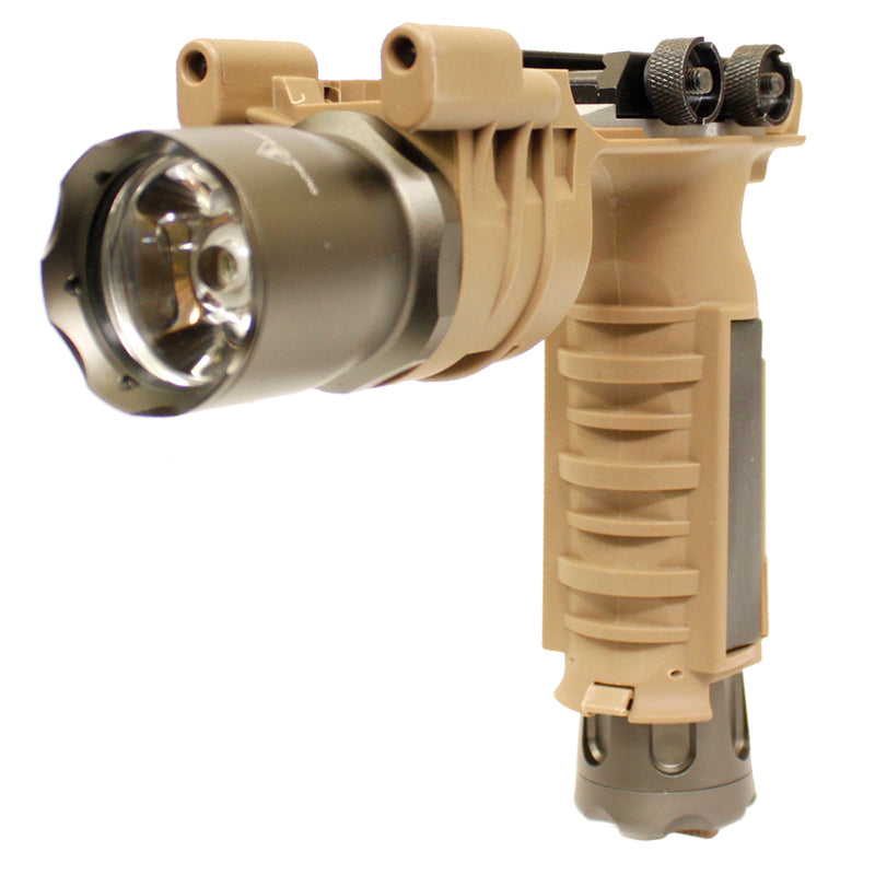 Bravo Tactical Airsoft Weapons Flashlight Vertical Grip - Tan