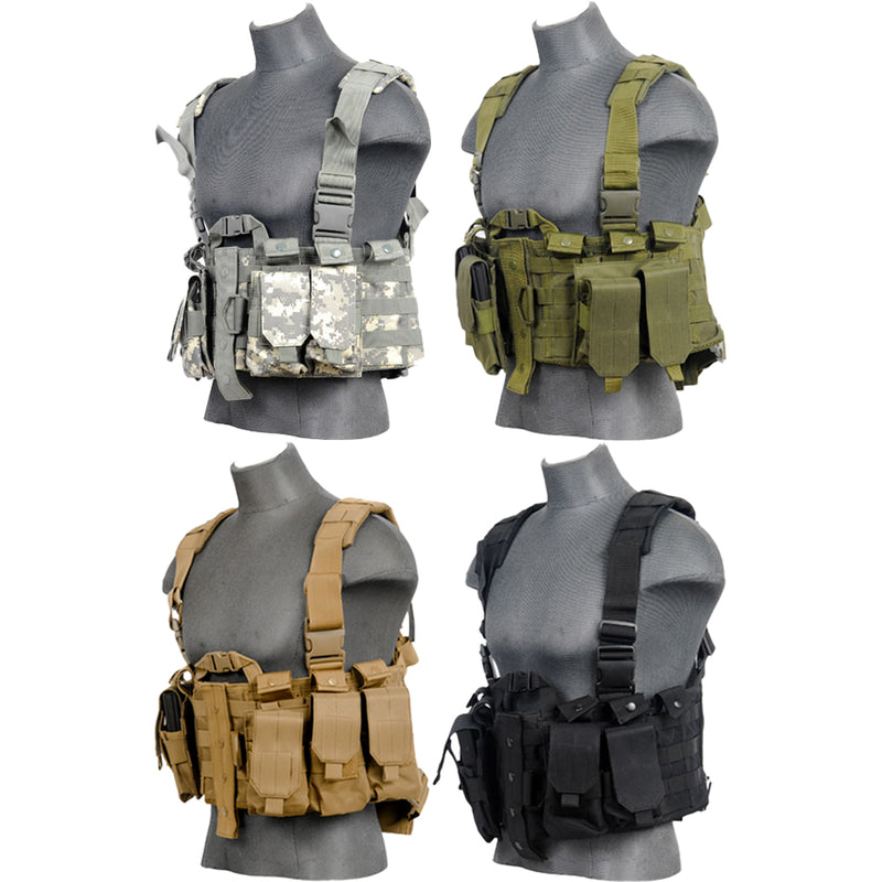 Lancer Tactical MOLLE Chest Rig Harness System w/ Hydration Pouch