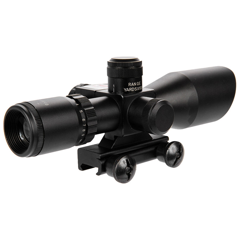 Lancer Tactical 2.5-10x40 Red & Green Dual Illuminated Scope w/ Laser
