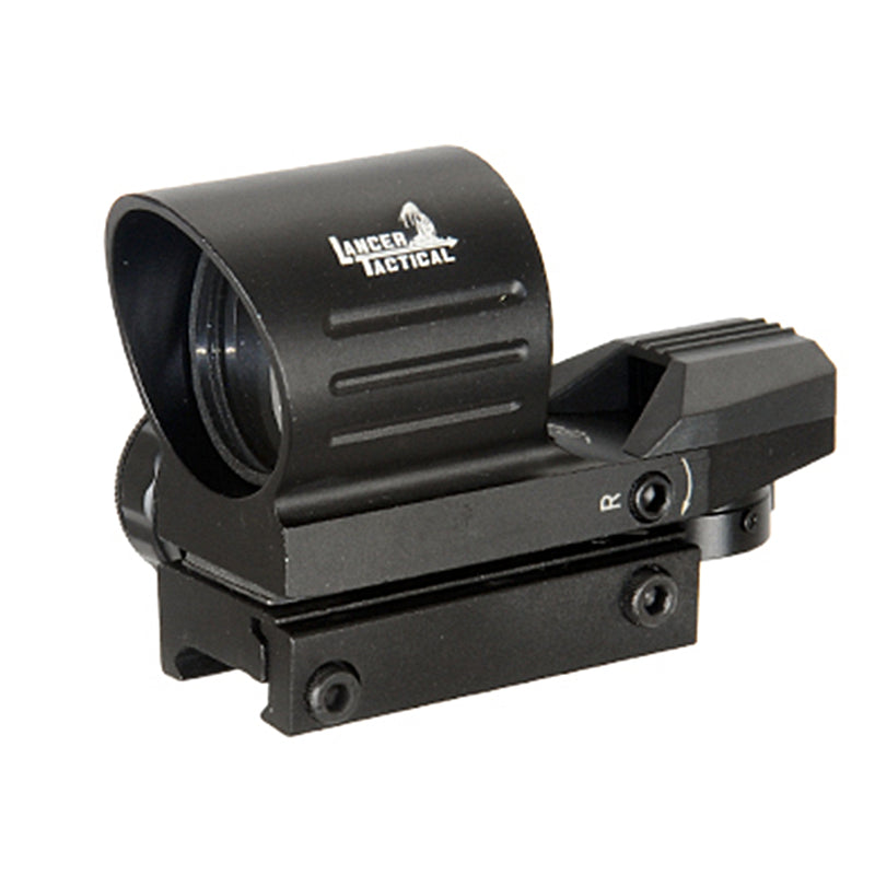 Lancer Tactical 4 Reticle Red / Green Dot Reflex Sight for Airsoft Guns