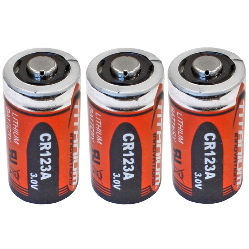 Titanium Innovations High Quality CR123A 3V Lithium Battery - 3 Pack