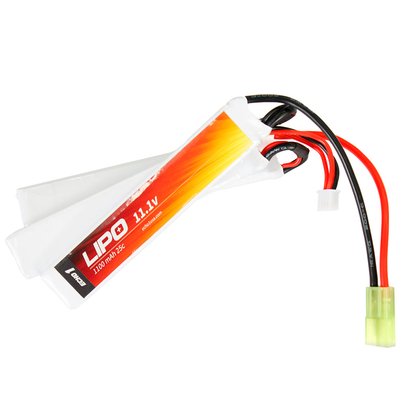 Echo1 11.1v 1100 mAH 25C Butterfly Type Rechargeable LIPO Airsoft Gun Battery