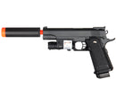 UKARMS Full Metal Hi-Capa Spring Airsoft Pistol w/ Barrel Extension & Laser